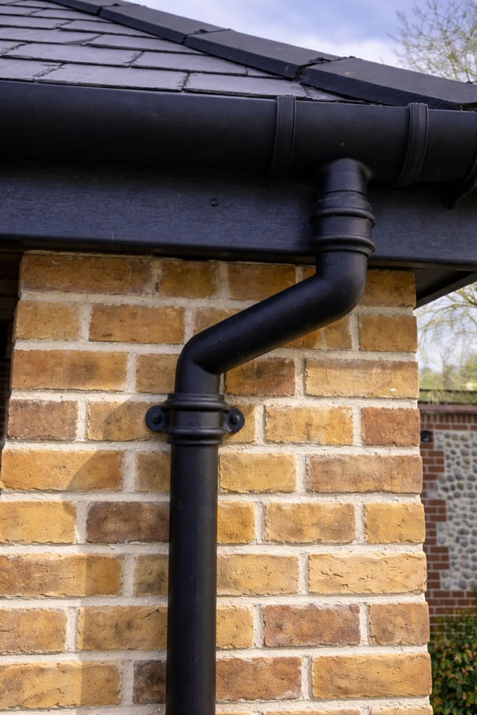 black cast iron guttering