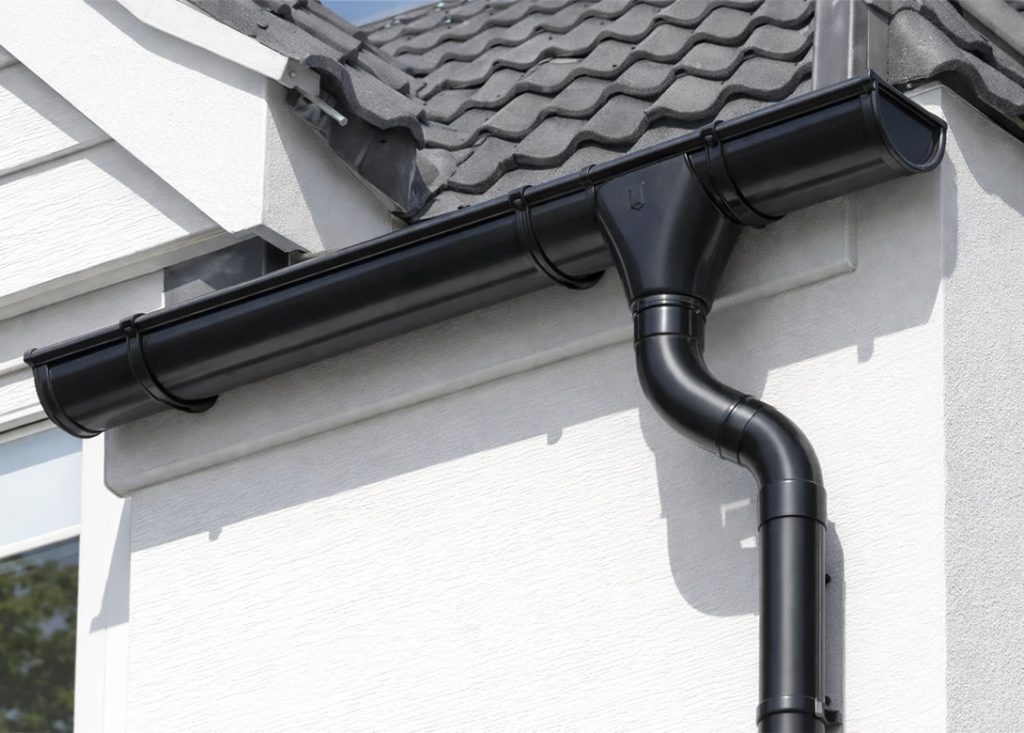 black upvc guttering replacement and repair cost